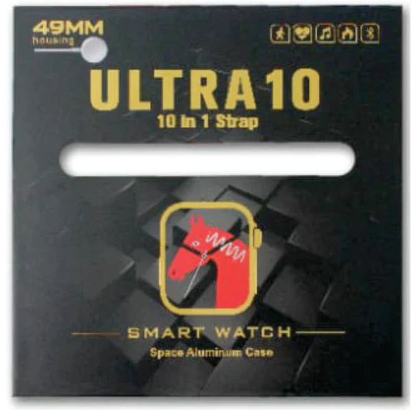 S10 Ultra Smartwatch: 10 in 1 Straps HD Display With Case Protector S10 Ultra My Store 