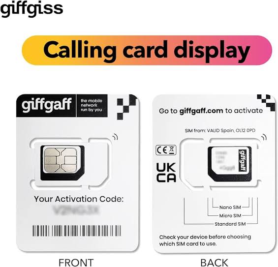 GiffGaff UK Sim ( Tik Tok live & monetization, WhatsApp, PayPal, amazon ) My Store 